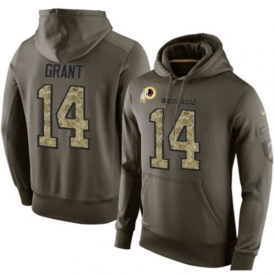 NFL Nike Washington Redskins 14 Ryan Grant Green Salute To Service Mens Pullover Hoodie NFL Nike Washington Redskins 14 Ryan Grant Green Salute To Service Mens Pullover Hoodie