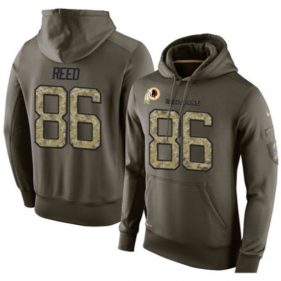 NFL Nike Washington Redskins 86 Jordan Reed Green Salute To Service Mens Pullover Hoodie NFL Nike Washington Redskins 86 Jordan Reed Green Salute To Service Mens Pullover Hoodie