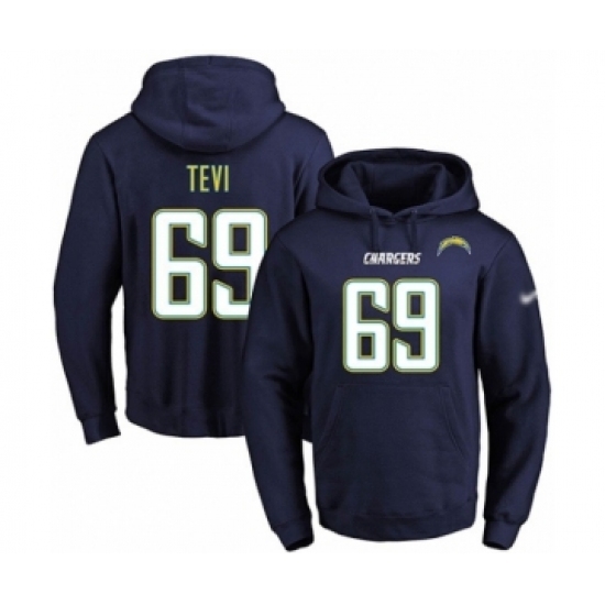 Football Mens Los Angeles Chargers 69 Sam Tevi Navy Blue Name Number Pullover Hoodie Football Mens Los Angeles Chargers 69 Sam Tevi Navy Blue Name Number Pullover Hoodie
