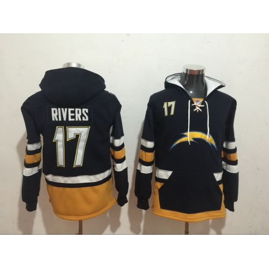 Men Nike Los Angeles Chargers Philip Rivers 17 NFL Winter Thick Hoodie Men Nike Los Angeles Chargers Philip Rivers 17 NFL Winter Thick Hoodie