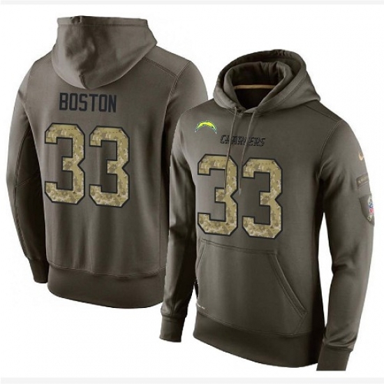 NFL Nike Los Angeles Chargers 33 Tre Boston Green Salute To Service Mens Pullover Hoodie NFL Nike Los Angeles Chargers 33 Tre Boston Green Salute To Service Mens Pullover Hoodie