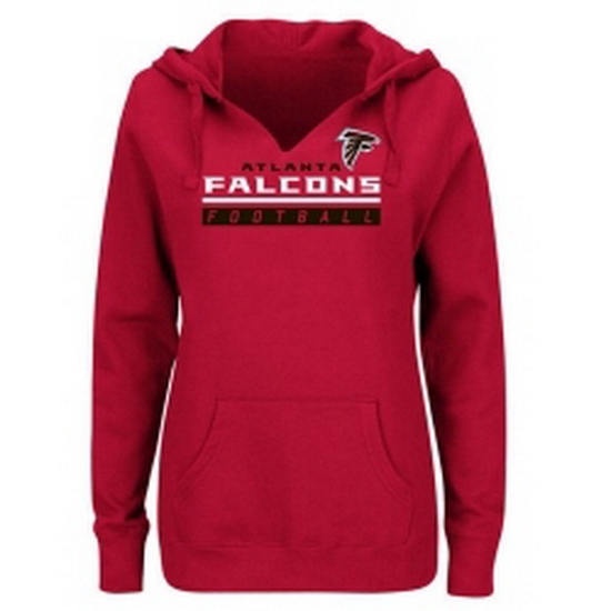 NFL Atlanta Falcons Majestic Womens Self Determination Pullover Hoodie Red NFL Atlanta Falcons Majestic Womens Self Determination Pullover Hoodie Red