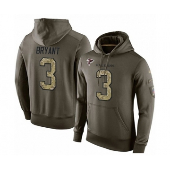 Football Mens Atlanta Falcons 3 Matt Bryant Green Salute To Service Pullover Hoodie Football Mens Atlanta Falcons 3 Matt Bryant Green Salute To Service Pullover Hoodie