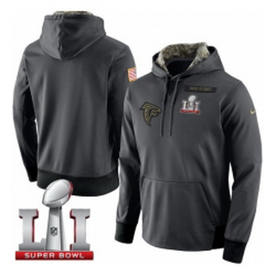 NFL Mens Atlanta Falcons Nike Anthracite Salute to Service Player Performance Super Bowl LI 51 Hoodie NFL Mens Atlanta Falcons Nike Anthracite Salute to Service Player Performance Super Bowl LI 51 Hoodie
