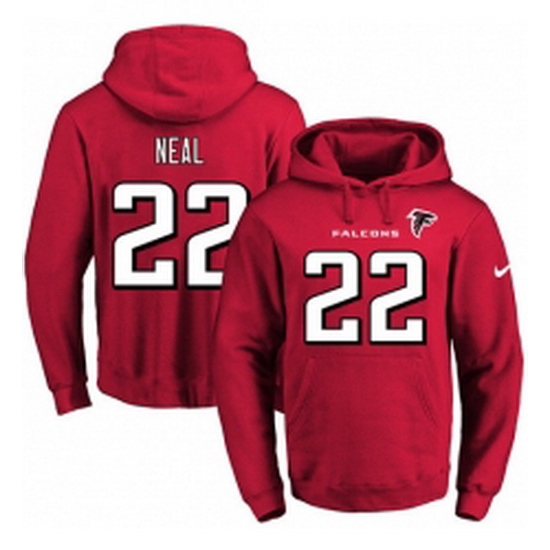 NFL Mens Nike Atlanta Falcons 22 Keanu Neal Red Name Number Pullover Hoodie NFL Mens Nike Atlanta Falcons 22 Keanu Neal Red Name Number Pullover Hoodie