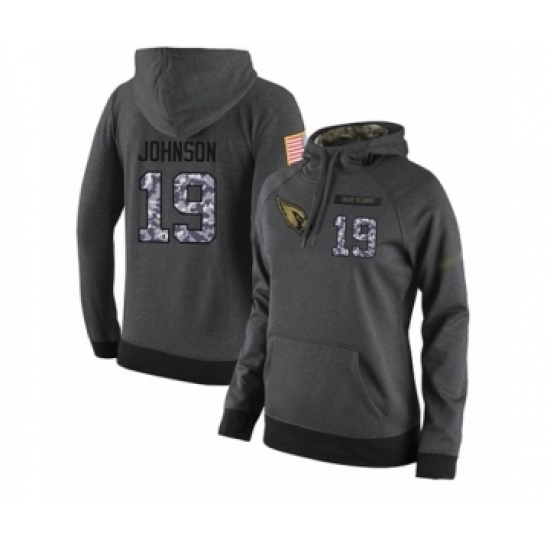 Football Womens Arizona Cardinals 19 KeeSean Johnson Stitched Black Anthracite Salute to Service Player Performance Hoodie Football Womens Arizona Cardinals 19 KeeSean Johnson Stitched Black Anthracite Salute to Service Player Performance Hoodie