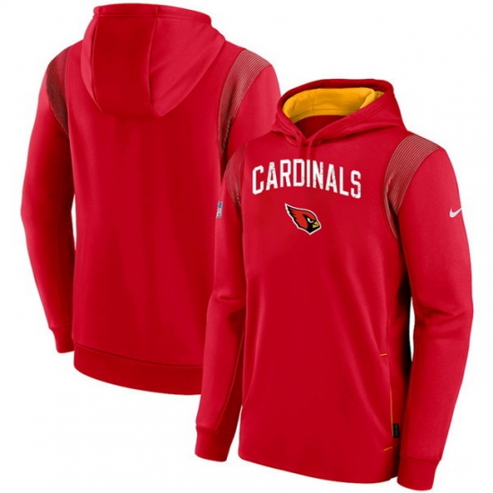 Men Arizona Cardinals Red On The Ball Pullover Hoodie Men Arizona Cardinals Red On The Ball Pullover Hoodie