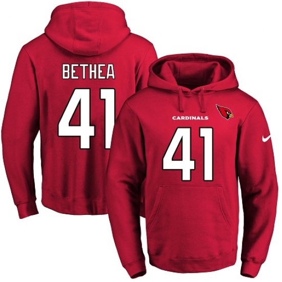 NFL Men Nike Arizona Cardinals 41 Antoine Bethea Red Name Number Pullover Hoodie NFL Men Nike Arizona Cardinals 41 Antoine Bethea Red Name Number Pullover Hoodie
