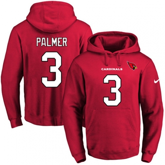 NFL Mens Nike Arizona Cardinals 3 Carson Palmer Red Name Number Pullover Hoodie NFL Mens Nike Arizona Cardinals 3 Carson Palmer Red Name Number Pullover Hoodie