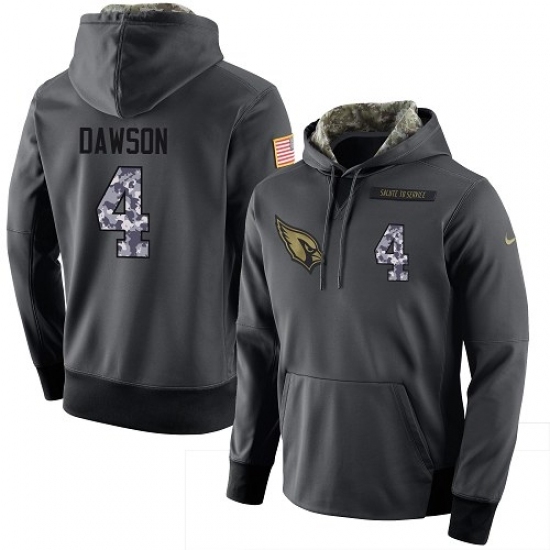 NFL Mens Nike Arizona Cardinals 4 Phil Dawson Stitched Black Anthracite Salute to Service Player Performance Hoodie NFL Mens Nike Arizona Cardinals 4 Phil Dawson Stitched Black Anthracite Salute to Service Player Performance Hoodie