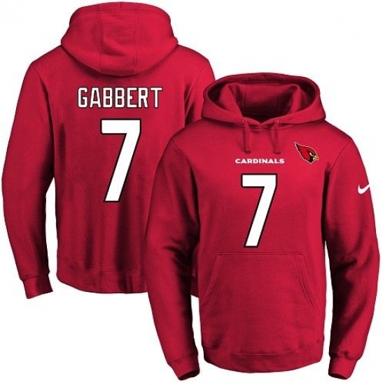 NFL Mens Nike Arizona Cardinals 7 Blaine Gabbert Red Name Number Pullover Hoodie NFL Mens Nike Arizona Cardinals 7 Blaine Gabbert Red Name Number Pullover Hoodie