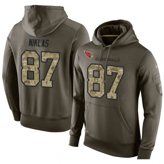 NFL Nike Arizona Cardinals 87 Troy Niklas Green Salute To Service Mens Pullover Hoodie NFL Nike Arizona Cardinals 87 Troy Niklas Green Salute To Service Mens Pullover Hoodie