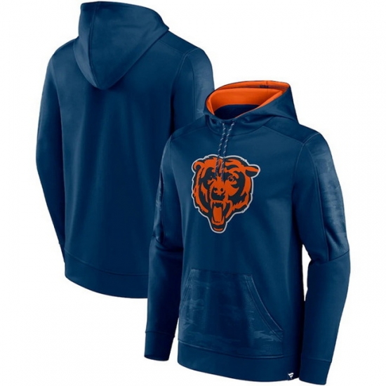 Men Chicago Bears Navy On The Ball Pullover Hoodie Men Chicago Bears Navy On The Ball Pullover Hoodie