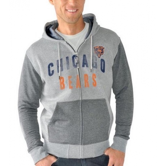 NFL Chicago Bears G III Sports by Carl Banks Safety Tri Blend Full Zip Hoodie Heathered Gray NFL Chicago Bears G III Sports by Carl Banks Safety Tri Blend Full Zip Hoodie Heathered Gray