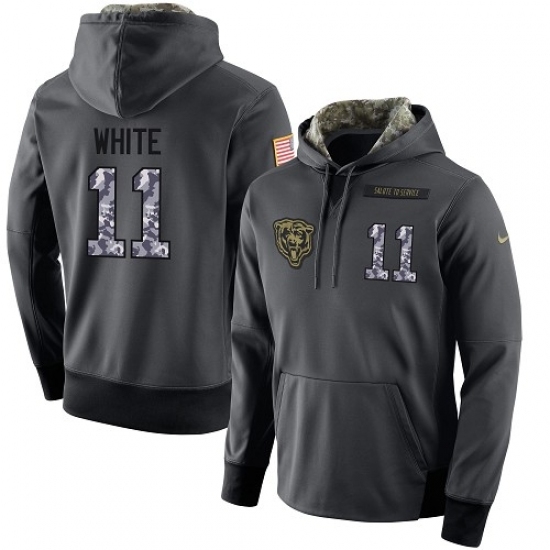 NFL Mens Nike Chicago Bears 11 Kevin White Stitched Black Anthracite Salute to Service Player Performance Hoodie NFL Mens Nike Chicago Bears 11 Kevin White Stitched Black Anthracite Salute to Service Player Performance Hoodie