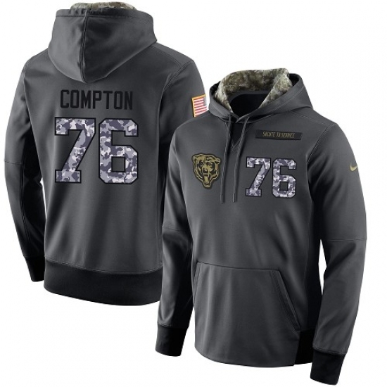 NFL Mens Nike Chicago Bears 76 Tom Compton Stitched Black Anthracite Salute to Service Player Performance Hoodie NFL Mens Nike Chicago Bears 76 Tom Compton Stitched Black Anthracite Salute to Service Player Performance Hoodie