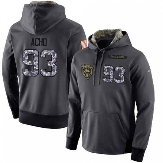 NFL Mens Nike Chicago Bears 93 Sam Acho Stitched Black Anthracite Salute to Service Player Performance Hoodie NFL Mens Nike Chicago Bears 93 Sam Acho Stitched Black Anthracite Salute to Service Player Performance Hoodie