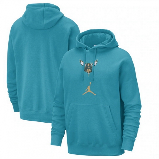 Men Charlotte Hornets Teal 2023 24 City Edition Essential Club Pullover Hoodie Men Charlotte Hornets Teal 2023 24 City Edition Essential Club Pullover Hoodie