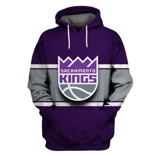 Men Sacramento Kings Purple All Stitched Hooded Sweatshirt Men Sacramento Kings Purple All Stitched Hooded Sweatshirt