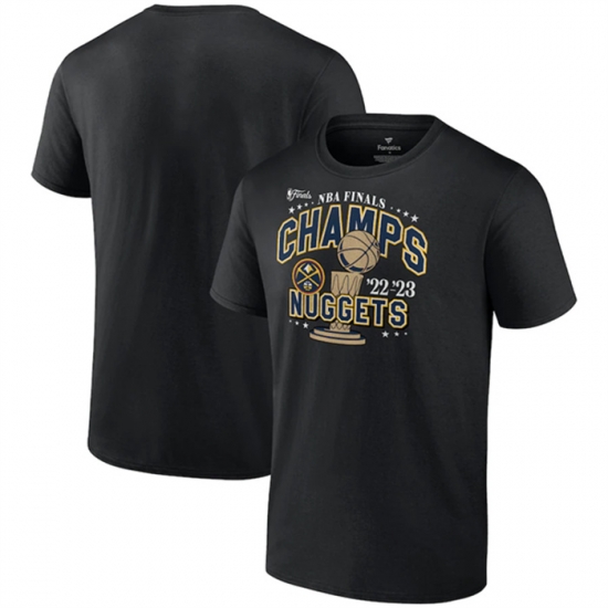 Men Denver Nuggets Black Champions Press Graphic T Shirt Men Denver Nuggets Black Champions Press Graphic T Shirt