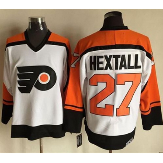 Flyers #27 Ron Hextall WhiteBlack CCM Throwback Stitched NHL Jersey Flyers #27 Ron Hextall WhiteBlack CCM Throwback Stitched NHL Jersey