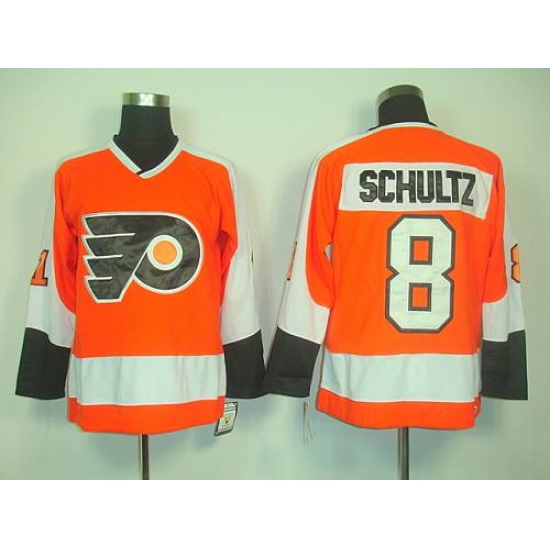 Flyers #8 Dave Schultz Orange CCM Throwback Stitched NHL Jersey Flyers #8 Dave Schultz Orange CCM Throwback Stitched NHL Jersey