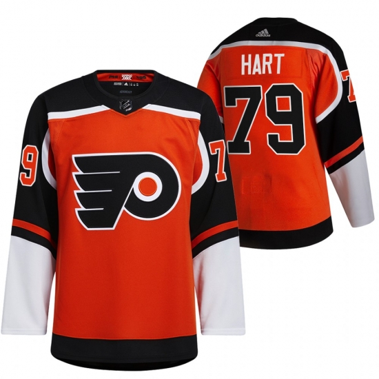 Men Carter Hart Flyers orange 2020 21 2021 reverse retro special edition authentic NHL jersey Men Carter Hart Flyers orange 2020 21 2021 reverse retro special edition authentic NHL jersey