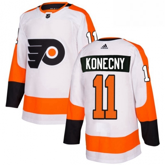 Mens Adidas Philadelphia Flyers 11 Travis Konecny Authentic White Away NHL Jersey Mens Adidas Philadelphia Flyers 11 Travis Konecny Authentic White Away NHL Jersey