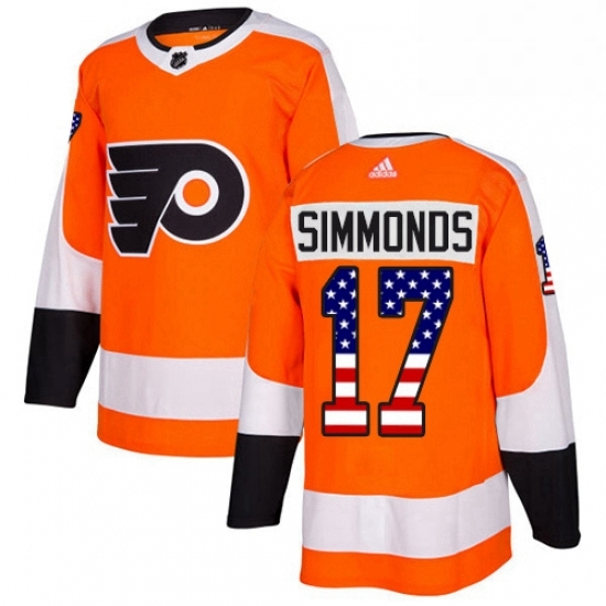 Mens Adidas Philadelphia Flyers 17 Wayne Simmonds Authentic Orange USA Flag Fashion NHL Jersey Mens Adidas Philadelphia Flyers 17 Wayne Simmonds Authentic Orange USA Flag Fashion NHL Jersey