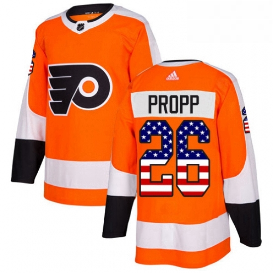 Mens Adidas Philadelphia Flyers 26 Brian Propp Authentic Orange USA Flag Fashion NHL Jersey Mens Adidas Philadelphia Flyers 26 Brian Propp Authentic Orange USA Flag Fashion NHL Jersey