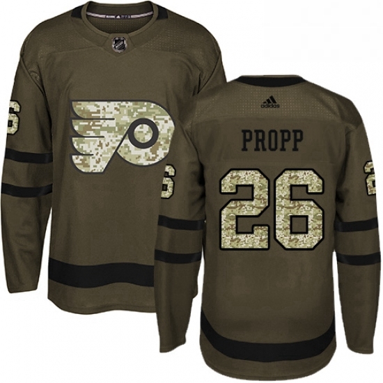 Mens Adidas Philadelphia Flyers 26 Brian Propp Premier Green Salute to Service NHL Jersey Mens Adidas Philadelphia Flyers 26 Brian Propp Premier Green Salute to Service NHL Jersey