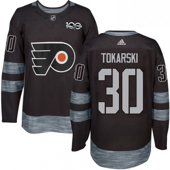 Mens Adidas Philadelphia Flyers 30 Dustin Tokarski Authentic Black 1917 2017 100th Anniversary NHL Jersey Mens Adidas Philadelphia Flyers 30 Dustin Tokarski Authentic Black 1917 2017 100th Anniversary NHL Jersey