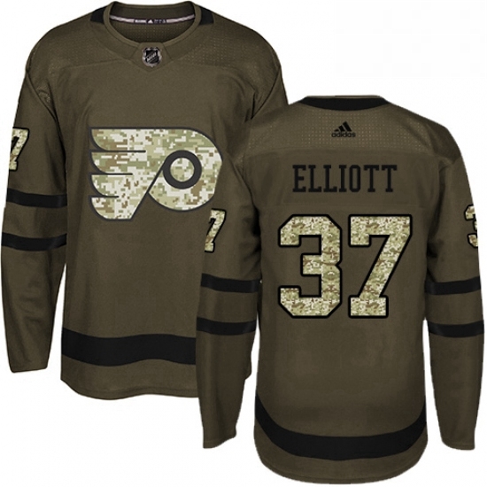 Mens Adidas Philadelphia Flyers 37 Brian Elliott Premier Green Salute to Service NHL Jersey Mens Adidas Philadelphia Flyers 37 Brian Elliott Premier Green Salute to Service NHL Jersey
