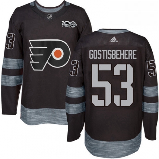 Mens Adidas Philadelphia Flyers 53 Shayne Gostisbehere Premier Black 1917 2017 100th Anniversary NHL Jersey Mens Adidas Philadelphia Flyers 53 Shayne Gostisbehere Premier Black 1917 2017 100th Anniversary NHL Jersey