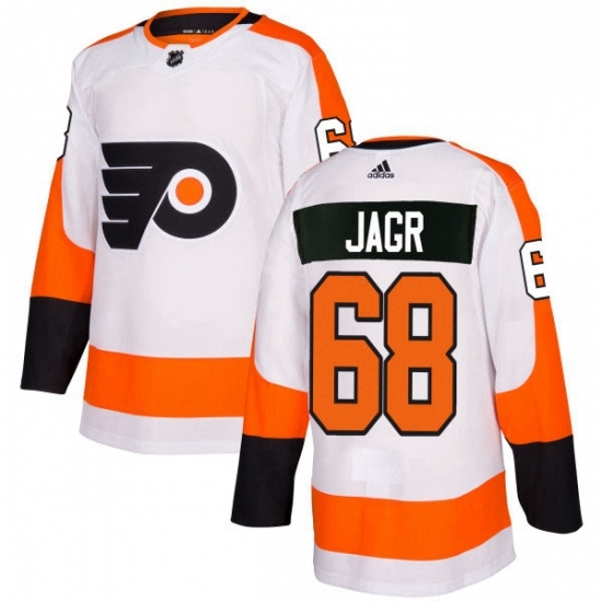 Mens Adidas Philadelphia Flyers 68 Jaromir Jagr Authentic White Away NHL Jersey Mens Adidas Philadelphia Flyers 68 Jaromir Jagr Authentic White Away NHL Jersey