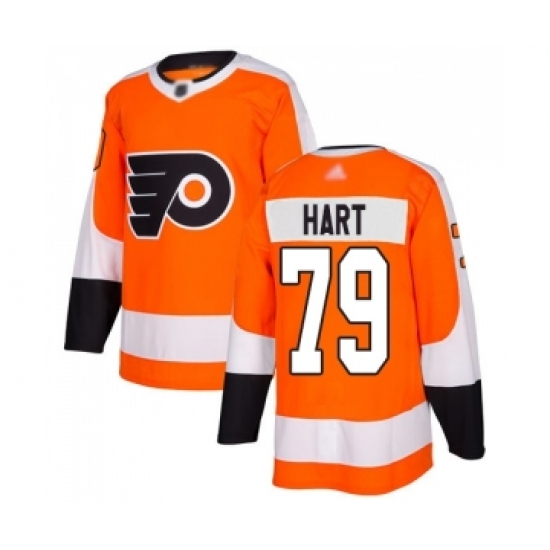 Men's Philadelphia Flyers #79 Carter Hart Authentic Orange Home Hockey Jersey Men's Philadelphia Flyers #79 Carter Hart Authentic Orange Home Hockey Jersey