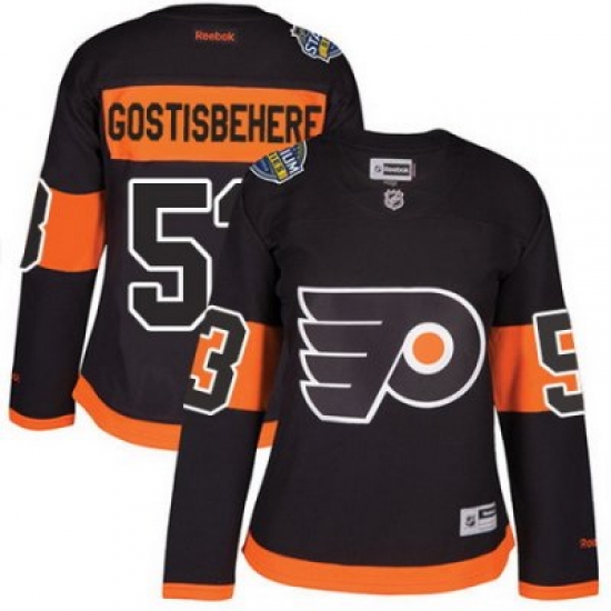 Flyers #53 Shayne Gostisbehere Black 2017 Stadium Series Womens Stitched NHL Jersey Flyers #53 Shayne Gostisbehere Black 2017 Stadium Series Womens Stitched NHL Jersey