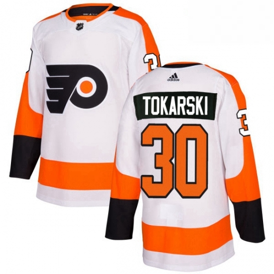 Womens Adidas Philadelphia Flyers 30 Dustin Tokarski Authentic White Away NHL Jersey Womens Adidas Philadelphia Flyers 30 Dustin Tokarski Authentic White Away NHL Jersey