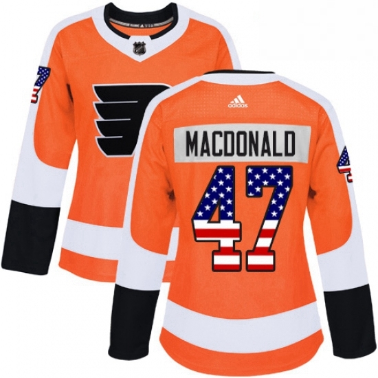 Womens Adidas Philadelphia Flyers 47 Andrew MacDonald Authentic Orange USA Flag Fashion NHL Jersey Womens Adidas Philadelphia Flyers 47 Andrew MacDonald Authentic Orange USA Flag Fashion NHL Jersey