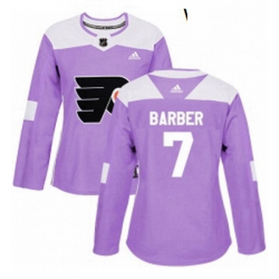 Womens Adidas Philadelphia Flyers 7 Bill Barber Authentic Purple Fights Cancer Practice NHL Jersey Womens Adidas Philadelphia Flyers 7 Bill Barber Authentic Purple Fights Cancer Practice NHL Jersey