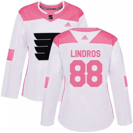 Womens Adidas Philadelphia Flyers 88 Eric Lindros Authentic WhitePink Fashion NHL Jersey Womens Adidas Philadelphia Flyers 88 Eric Lindros Authentic WhitePink Fashion NHL Jersey