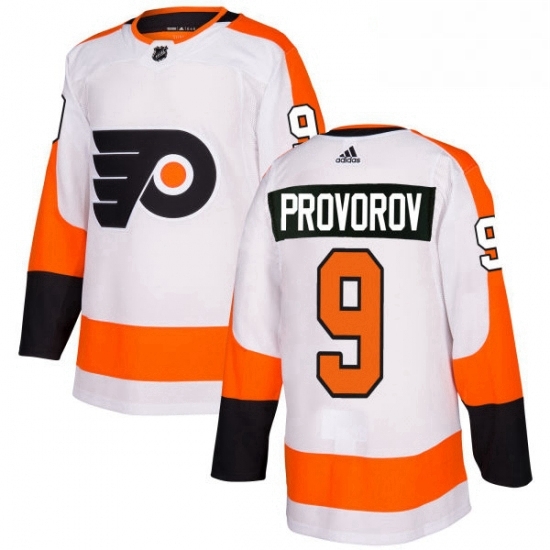 Womens Adidas Philadelphia Flyers 9 Ivan Provorov Authentic White Away NHL Jersey Womens Adidas Philadelphia Flyers 9 Ivan Provorov Authentic White Away NHL Jersey