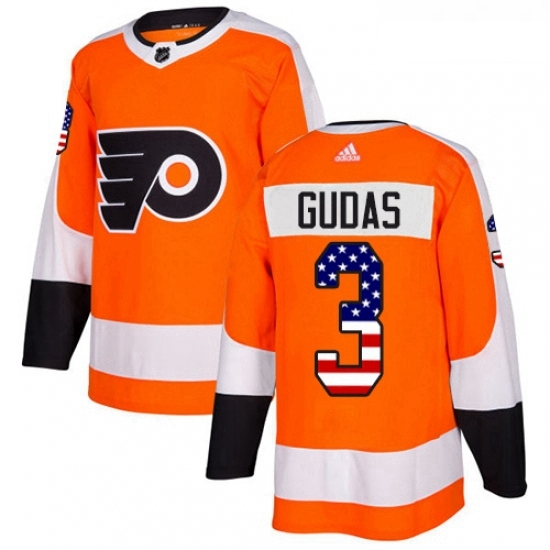Youth Adidas Philadelphia Flyers 3 Radko Gudas Authentic Orange USA Flag Fashion NHL Jersey Youth Adidas Philadelphia Flyers 3 Radko Gudas Authentic Orange USA Flag Fashion NHL Jersey