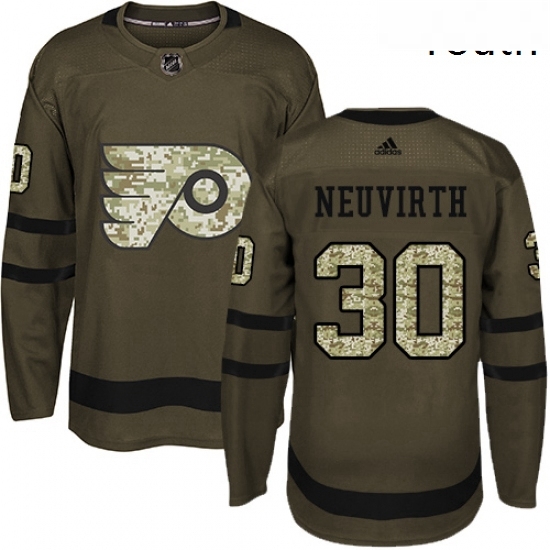 Youth Adidas Philadelphia Flyers 30 Michal Neuvirth Authentic Green Salute to Service NHL Jersey Youth Adidas Philadelphia Flyers 30 Michal Neuvirth Authentic Green Salute to Service NHL Jersey
