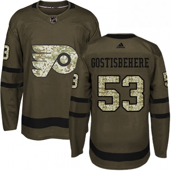 Youth Adidas Philadelphia Flyers 53 Shayne Gostisbehere Authentic Green Salute to Service NHL Jersey Youth Adidas Philadelphia Flyers 53 Shayne Gostisbehere Authentic Green Salute to Service NHL Jersey