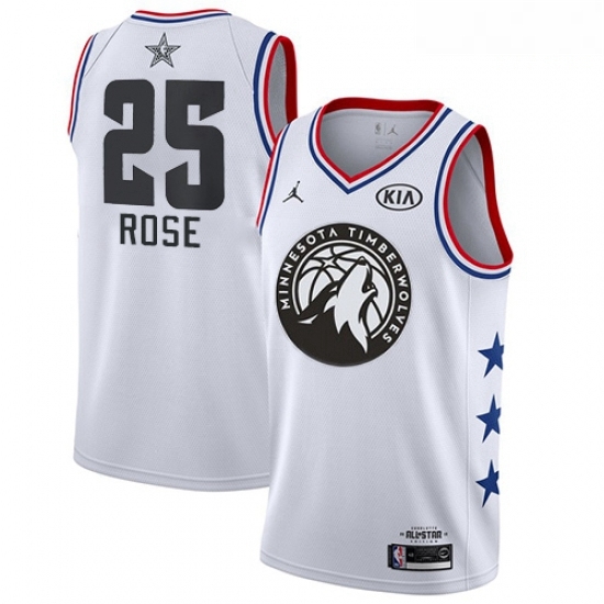Mens Nike Minnesota Timberwolves 25 Derrick Rose White Basketball Jordan Swingman 2019 All Star Game Jersey Mens Nike Minnesota Timberwolves 25 Derrick Rose White Basketball Jordan Swingman 2019 All Star Game Jersey