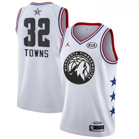 Mens Nike Minnesota Timberwolves 32 Karl Anthony Towns White NBA Jordan Swingman 2019 All Star Game Jersey Mens Nike Minnesota Timberwolves 32 Karl Anthony Towns White NBA Jordan Swingman 2019 All Star Game Jersey
