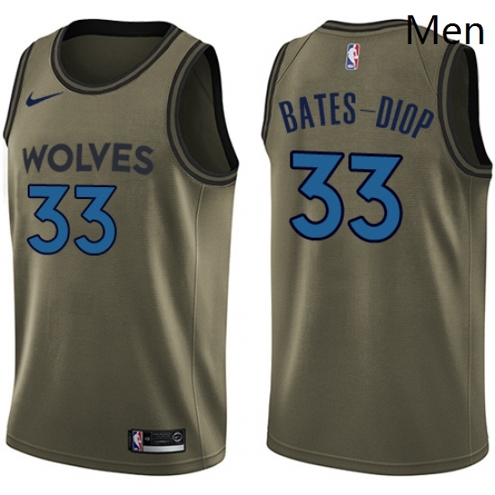 Mens Nike Minnesota Timberwolves 33 Keita Bates Diop Swingman Green Salute to Service NBA Jersey Mens Nike Minnesota Timberwolves 33 Keita Bates Diop Swingman Green Salute to Service NBA Jersey