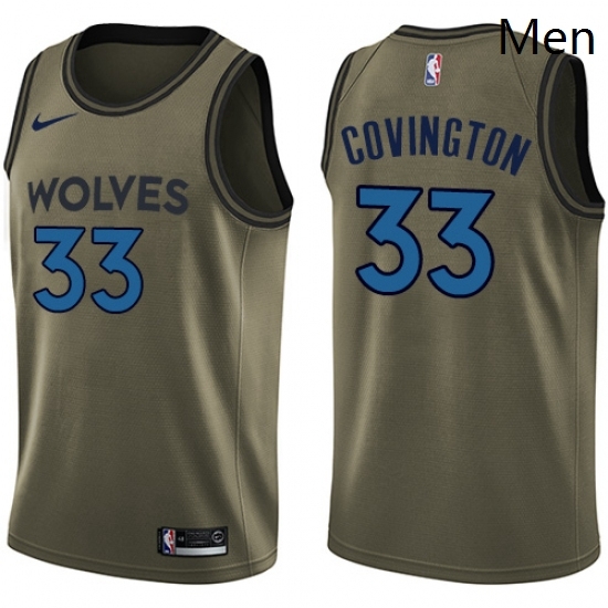 Mens Nike Minnesota Timberwolves 33 Robert Covington Swingman Green Salute to Service NBA Jersey Mens Nike Minnesota Timberwolves 33 Robert Covington Swingman Green Salute to Service NBA Jersey