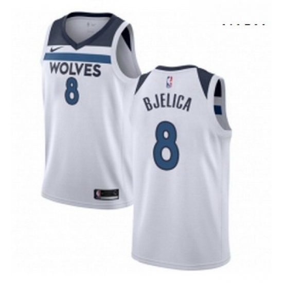 Mens Nike Minnesota Timberwolves 8 Nemanja Bjelica Swingman White NBA Jersey Association Edition Mens Nike Minnesota Timberwolves 8 Nemanja Bjelica Swingman White NBA Jersey Association Edition